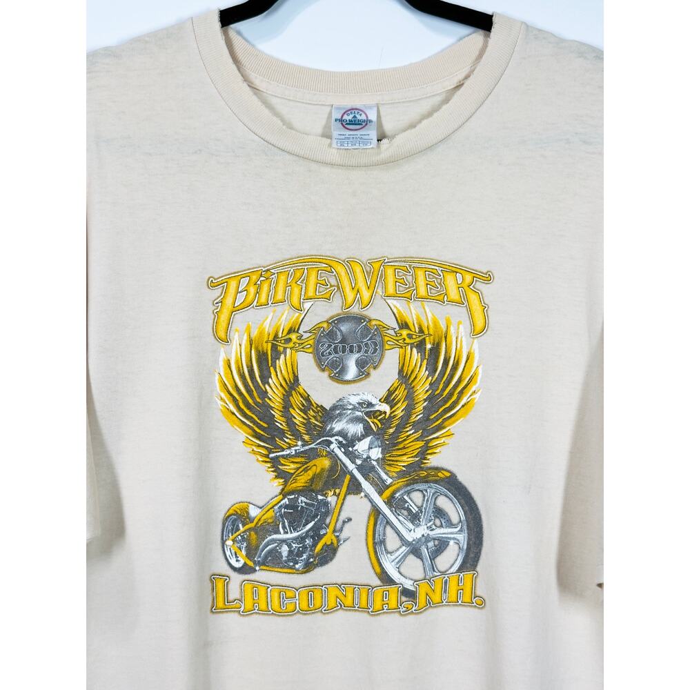 Vtg Chopper Bike Week Short Sleeve T-Shirt Delta Pro-Weight-Mens Size XL